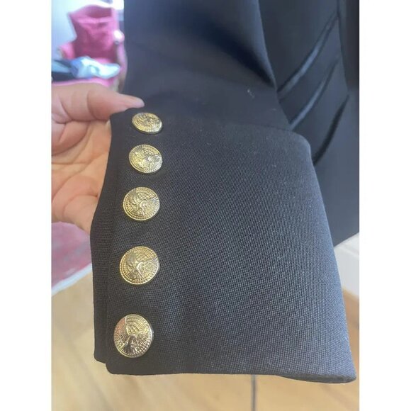 Balmain Satin-Trimmed Wool Blazer FR 40 - Picture 6 of 9